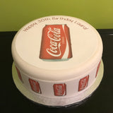 Coke Can Edible Icing Cake Topper or Ribbon