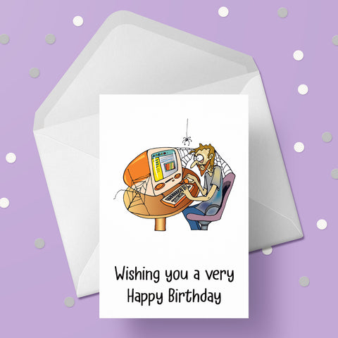 Computer Birthday Card 03