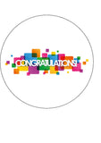 Congratulations 02 Edible Icing Cake Topper or Ribbon