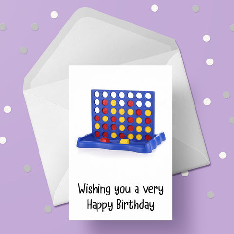 Connect 4 Birthday Card
