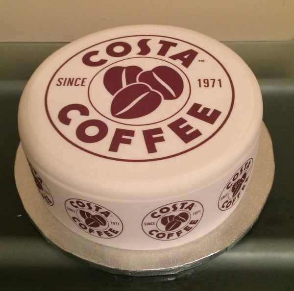 Costa Coffee Logo Edible Icing Cake Topper or Ribbon