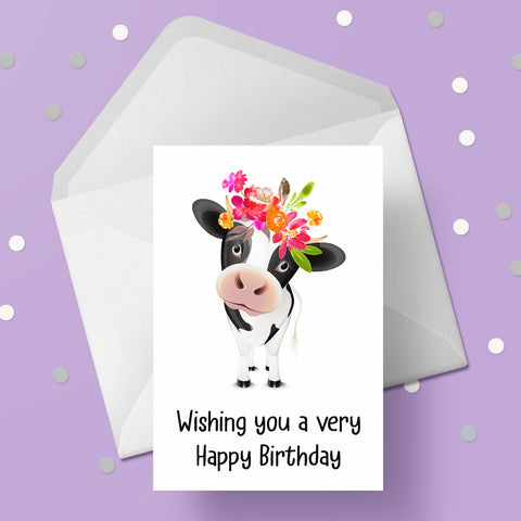 Cow Birthday Card