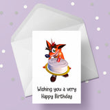 Crash Bandicoot 01 Edible Icing Cake Topper or Ribbon