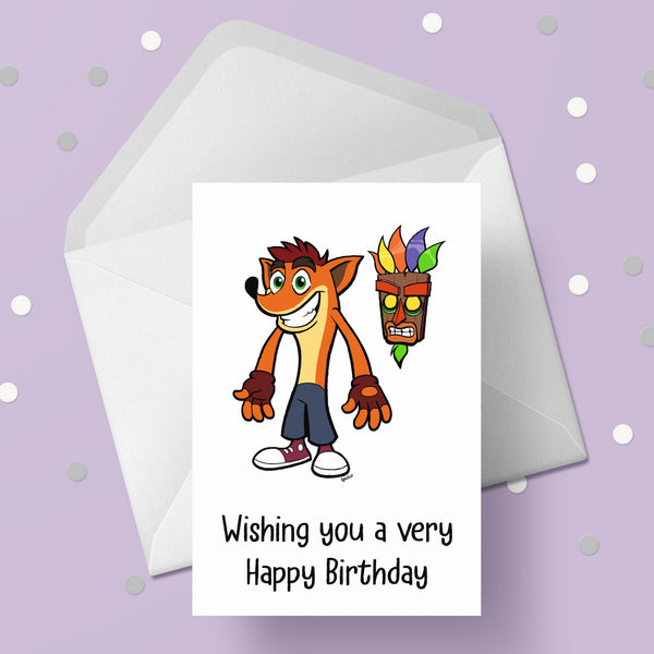 Crash Bandicoot Birthday Card 03