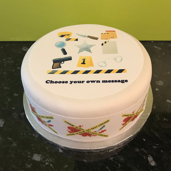Crime Scene Forensics 02 Edible Icing Cake Topper or Ribbon