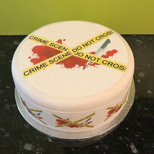 Crime Scene Forensics Edible Icing Cake Topper 04