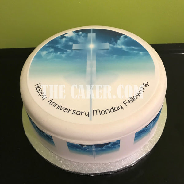 The Cross 03 Edible Icing Cake Topper