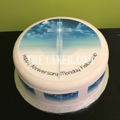 The Cross 03 Edible Icing Cake Topper