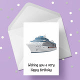 Cruise Ship Birthday Card 03