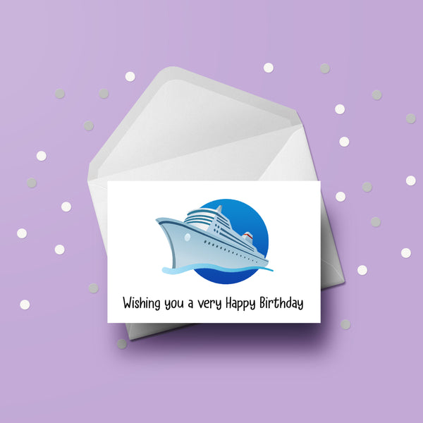 Cruise Ship Birthday Card 02
