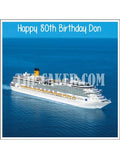 Cruise Ship Edible Icing Cake  01