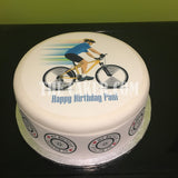 Bicycle 02 Edible Icing Cake Topper or Ribbon