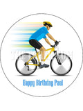 Bicycle 02 Edible Icing Cake Topper or Ribbon