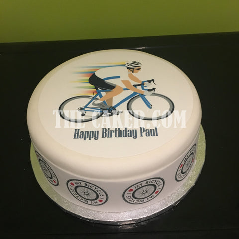 Bicycle 03 Edible Icing Cake Topper or Ribbon