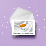 Cyprus Flag Birthday Card