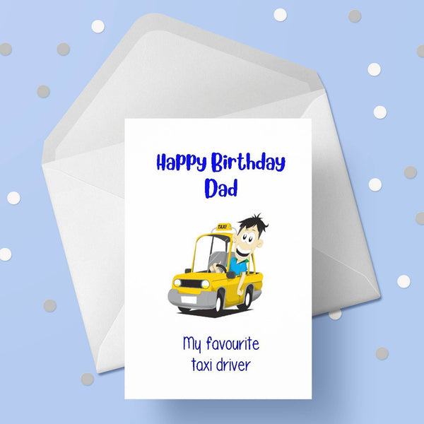 Dad Birthday Card 13 - Funny Taxi Driver
