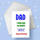 Dad Birthday Card 15 - Funny IOU