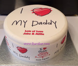 Dad Edible Icing Cake Topper or Ribbon 08