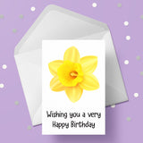 Daffodil Flower Birthday Card
