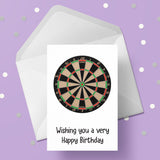 Dartboard Birthday Card 01 - Darts Card