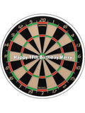 Dartboard Dart Board Darts 01 Edible Icing Cake Topper or Ribbon