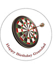 Dartboard Dart Board Darts Edible Icing Cake Topper 02