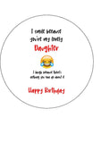Daughter Edible Icing Cake Topper 04