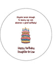 Daughter in Law Edible Icing Cake Topper 01