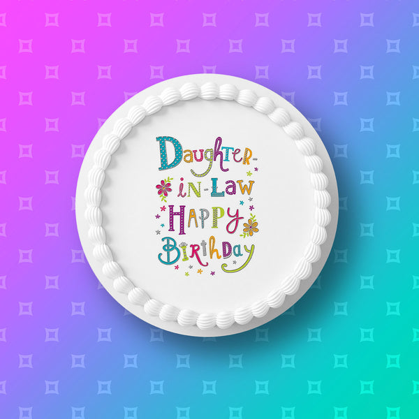 Daughter in Law Edible Icing Cake Topper 02