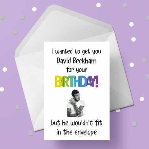 David Beckham Funny Birthday Card