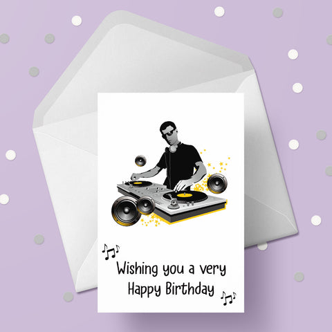 Music Decks DJ Birthday Card 05