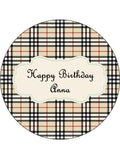 Designer Logo Edible Icing Cake Topper 01