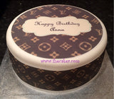 Designer Logo Edible Icing Cake Topper 02