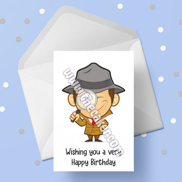 Police Detective Birthday Card - Private Investigator