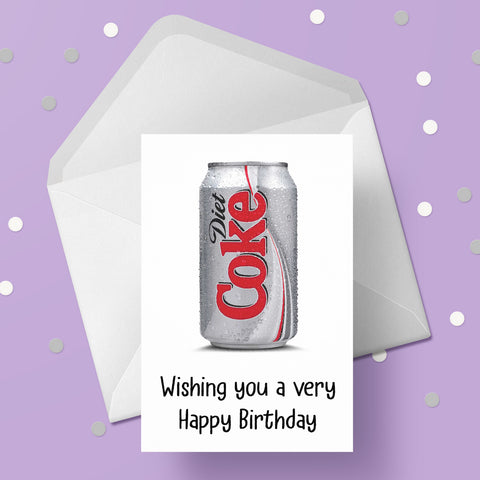 Diet Coke Can Birthday Card