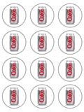 Diet Coke Can Edible Icing Cake Topper