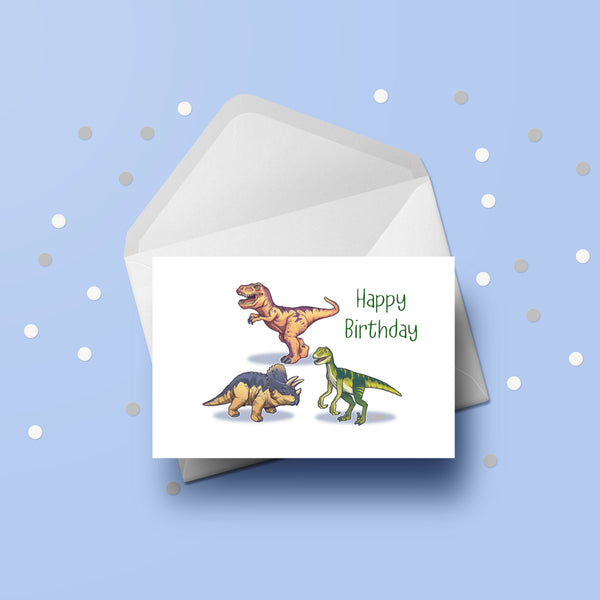Dinosaur Birthday Card 03