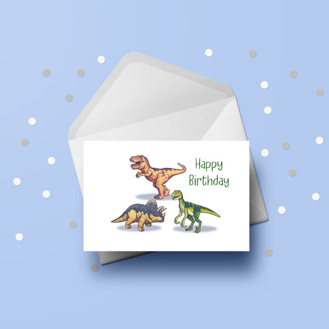 Dinosaur 03 Birthday Card