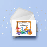 Dinosaurs Frame Birthday Card