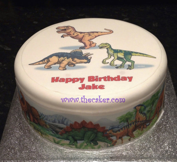 Dinosaurs Edible Icing Cake Topper 03