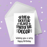 Dog Themed Birthday Card 08 - Dog Fur is part of the decor