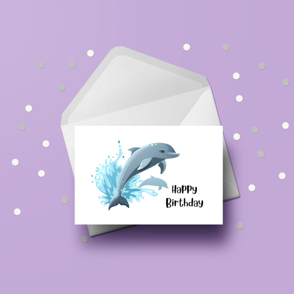 Dolphin Birthday Card 03