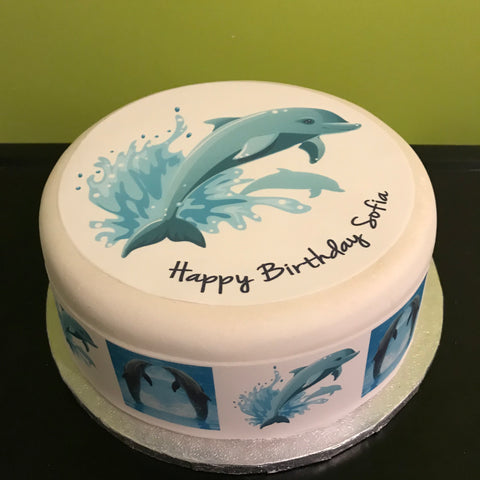 Dolphin 01 Edible Icing Cake Topper