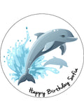 Dolphin Edible Icing Cake Topper 03