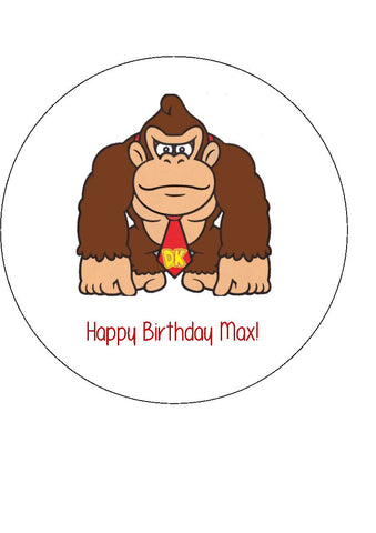Donkey Kong Edible Icing Cake Topper