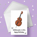 Double Bass Birthday Card