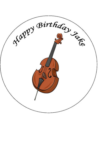 Double Bass Edible Icing Cake Topper