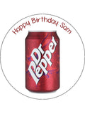 Dr Pepper Can Edible Icing Cake Topper