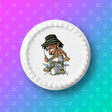 Drums Edible Icing Cake Topper 04 - Man & Drum Kit