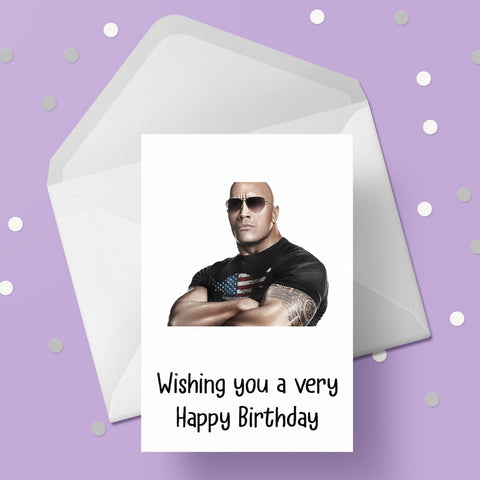 Dwayne Johnson 01 Birthday Card